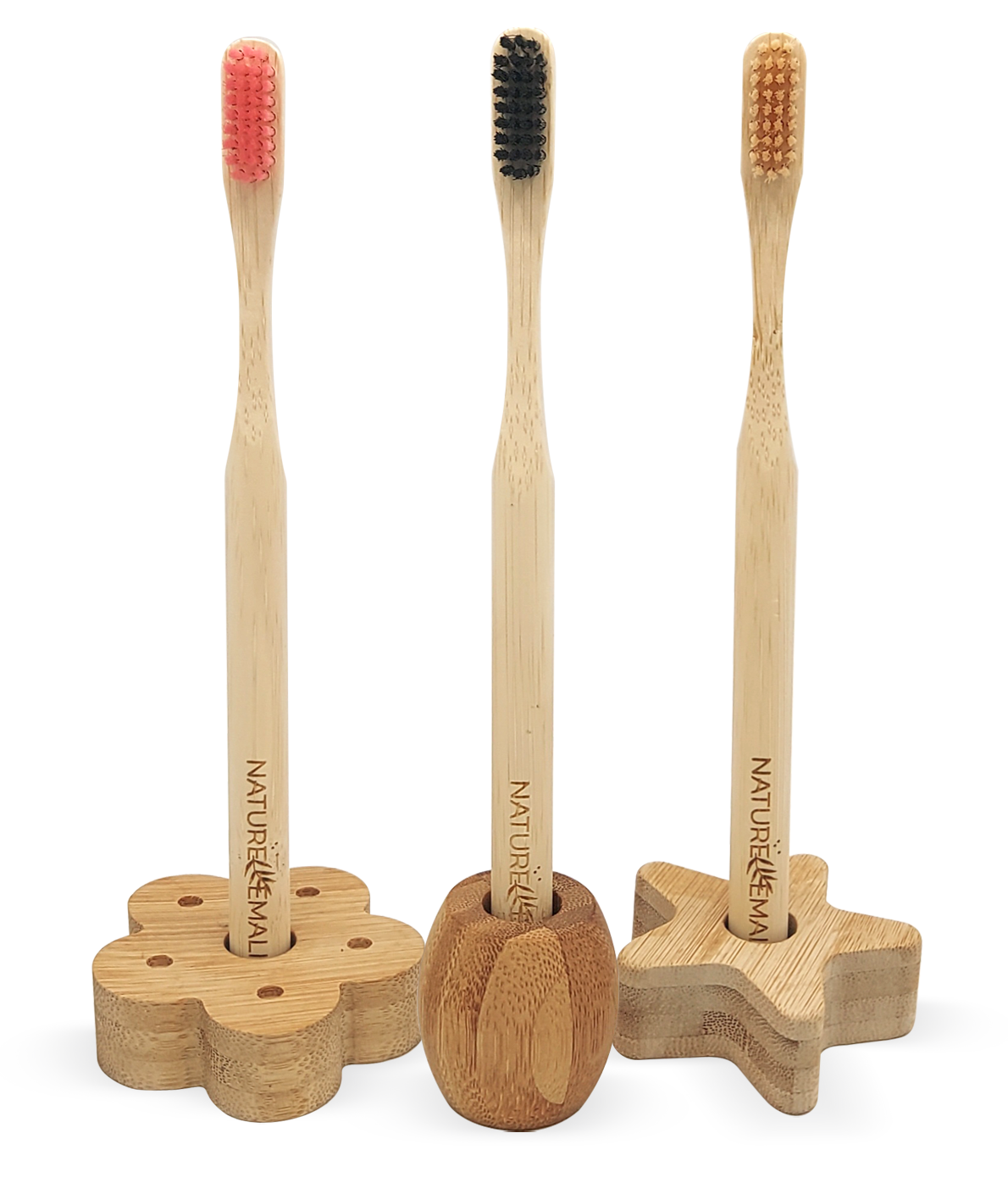 Support en bambou</br>pour brosse à dents